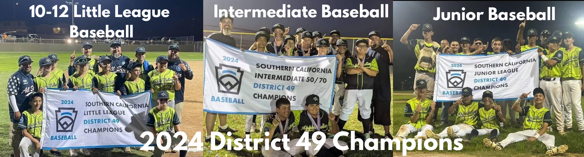 2024 Baseball All Star District Champions 